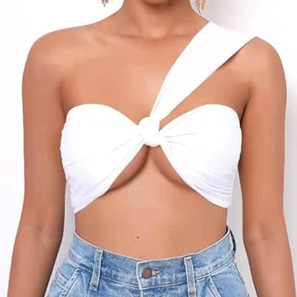 Bandage criss cross self tie tank top - Picture 2 of 6